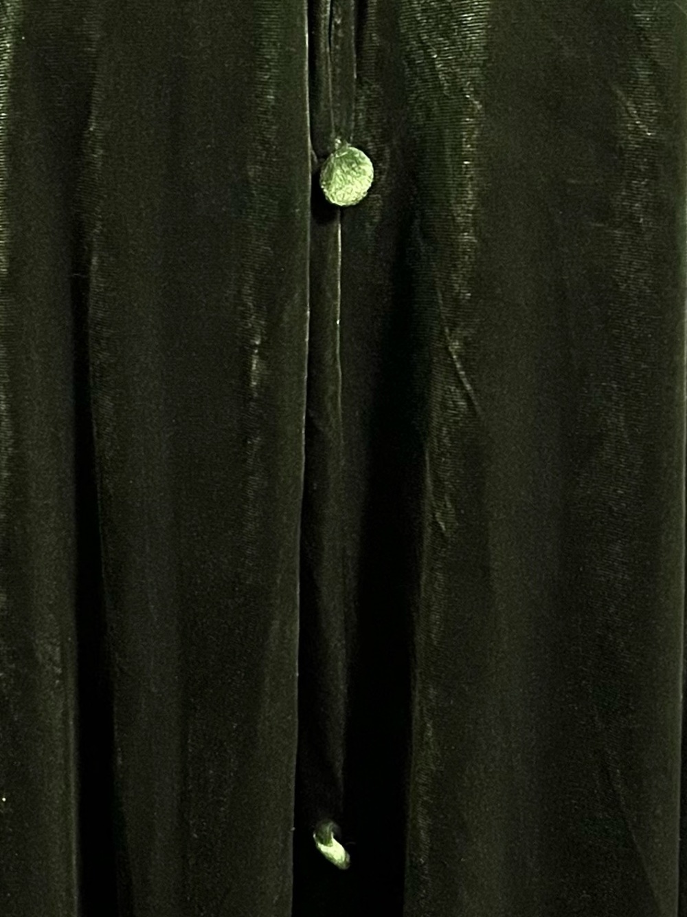 Classic Green Velvet Evening Dress Unbranded S/M (2-6) off-shoulder witchy - Picture 7 of 7